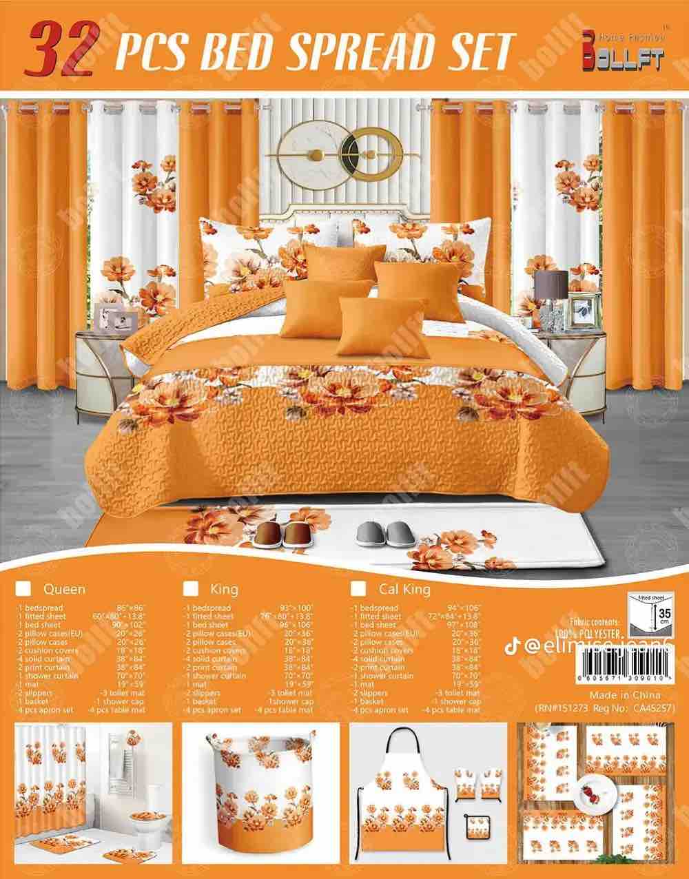 32 PCS BED SPREAD SET