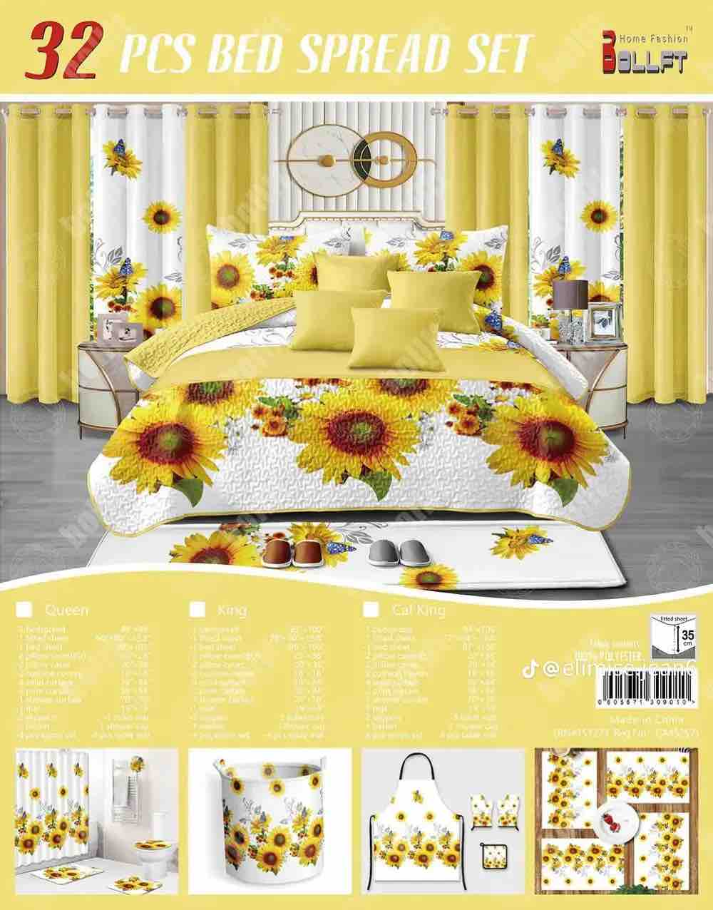 32 PCS BED SPREAD SET